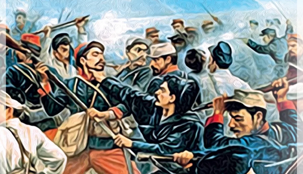 Wojna o saletrę między Boliwią i Peru a Chile 1879 - 1881 : Wojna między Chile a Peru i Boliwią, zwana też często „wojną o saletrę” lub „wojną o Pacyfik”, była drugim co do wielkości, po wojnie paragwajskiej, konfliktem zbrojnym, jaki miał miejsce w drugiej połowie XIX wieku w Ameryce Południowej.