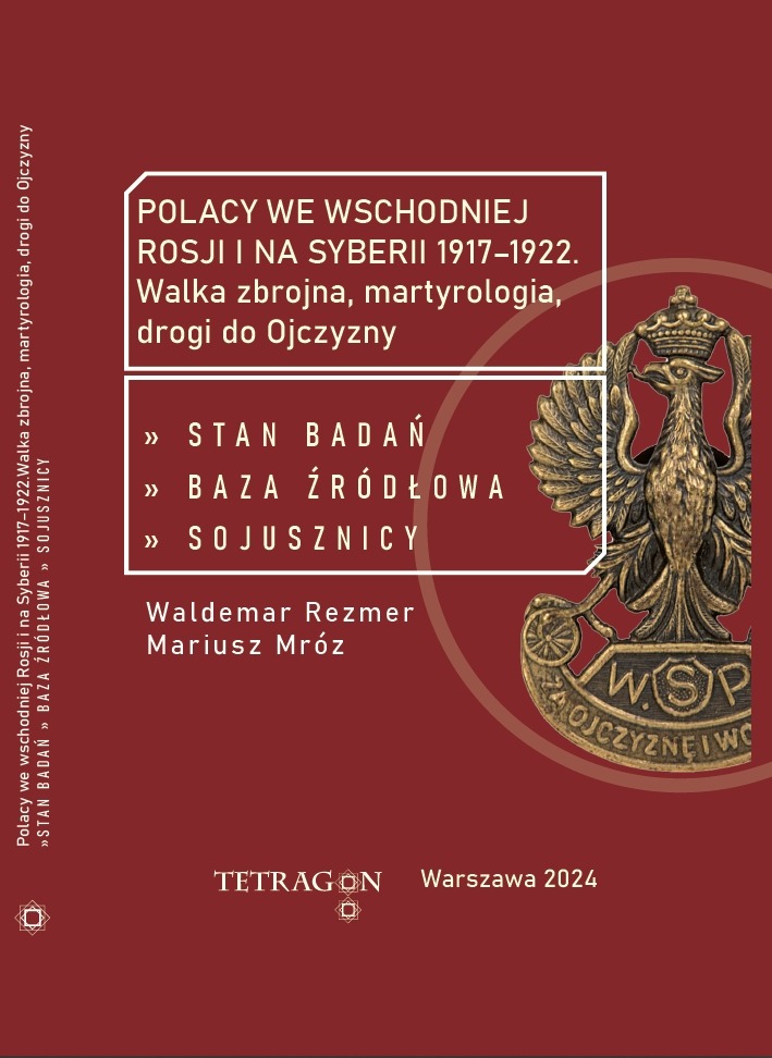 Polacy we wschodniej Rosji i na Syberii 1917–1922. Walka zbrojna, martyrologia, drogi do Ojczyzny : Oddajemy do rąk czytelnika niniejszy wybór dokumentów o szczególnym znaczeniu historycznym. Dotyczą one bowiem polskiej obecności wojskowej we wschodniej Rosji i na Syberii w latach 1917–1922. Jest to okres od upadku caratu do czasu powrotu do Polski ostatnich grup żołnierzy. Dokumenty te z powodu wielkiego rozproszenia były dotychczas w przygniatającej większości trudno dostępne, a przez to mało znane.