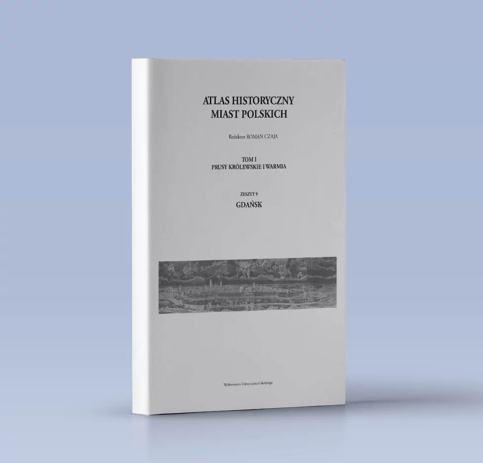 Gdańsk. Atlas Historyczny Miast Polskich : to publikacja dla wszystkich miłośników historii miasta. Dzięki szczegółowym opisom, planszom tematycznym oraz pochodzącym z polskich i zagranicznych zbiorów reprodukcjom planów i widoków czytelnik ma możliwość przeniesienia się w czasie i poznania rozwoju przestrzenno-funkcjonalnego Gdańska od średniowiecza po XX wiek.