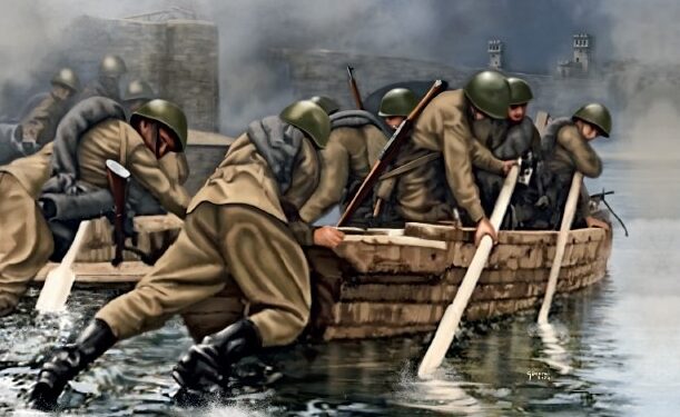 Przeprawa do piekła. 8 pułk piechoty i jego próba udzielenia pomocy Powstaniu Warszawskiemu : 19 września 1944 roku 8 pułk piechoty wchodzący w skład 3 Dywizji Piechoty przystąpił do forsowania Wisły pomiędzy mostem Józefa Poniatowskiego a mostem średnicowym (kolejowym).