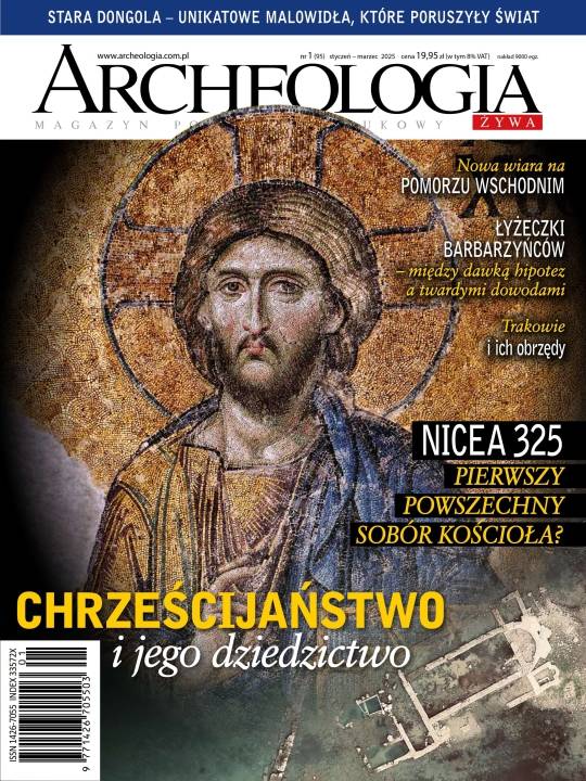 ARCHEOLOGIA ŻYWA 1/2025 : Na 88 stronach najnowszego numeru czasopisma przyglądamy się początkom chrześcijaństwa jako zorganizowanej religii, wpływowi na rozwój cywilizacji oraz najnowszym odkryciom archeologicznym, które rzucają nowe światło na kluczowe wydarzenia.