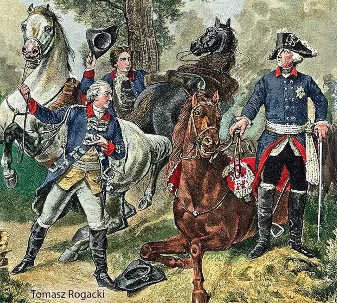 Kunersdorf (Kunowice) 12 VIII 1759. Pierwszy cud Domu Brandenburskiego : Jednak działania Sałtykowa po bitwie pokazują, że nie do końca miał świadomość ogromu klęski, jaką zadał Prusakom. Sprowadzały się one bowiem do jednego – za wszelką cenę uniknąć kolejnej konfrontacji z pruskim królem.