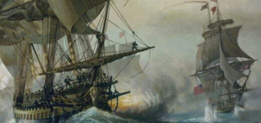 Wojna o niepodległość Stanów Zjednoczonych, 1775-1783. Działania na morzu : rozpoczęła się jako bunt trzynastu brytyjskich kolonii w Ameryce Północnej, Po włączeniu się do niej przez Francję, a w rok później przez sojuszniczą Hiszpanię, jej charakter zmienił się diametralnie. Przestała być wewnętrznym konfliktem w ramach Imperium Brytyjskiego, a stała się wojną o wymiarze niemal globalnym, toczoną na czterech kontynentach i dwóch oceanach.